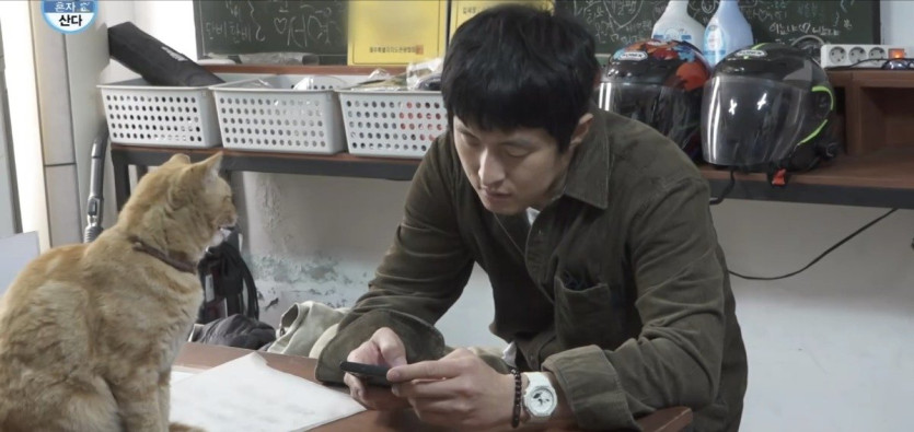 나혼산) 세상 얌전한 바이크가게 고양이 ㄷㄷ..jpg