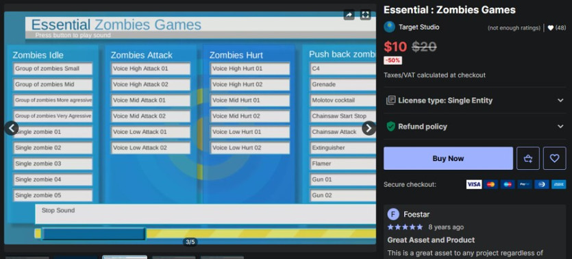 [에셋스토어] (무료) Essential : Zombies Games_1.png