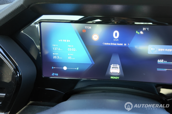 수도권 제1외곽순환도로를 중심으로 약 138km를 3시간가량을 고속으로 달린 그랑 콜레오스의 평균 연비는  20.3km/ℓ를 기록했다.(오토헤럴드 김흥식 기자)